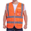 GOGO Blank 9 Pockets High Visibility Zipper Front Safety Vest With Reflective Strips, Meets ANSI Standards
