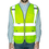 Custom 9 Pockets High Visibility Zipper Front Safety Vest With Reflective Strips, Meets ANSI Standards