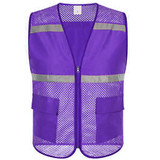TOPTIE Unisex US Big Mesh Volunteer Vest Zipper Front Safety Vest