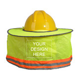 Customized Full Brim Hard Hat Sunshade Visor Neck Shield, Add Your Logo High Visibility Sun Shield
