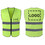 TOPTIE Custom High Visibility Zipper Vest, Adult Safety Vest, Price/Piece