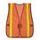 TOPTIE 5 Packs High Visibility Mesh Safety Vest, Volunteer Vests, Event Smocks with Gold Reflective Strips, with Elastic Side Straps for a Comfortable Fit