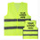 TOPTIE Custom Silk Print Mesh Safety Vests, Neon Green Security Vest with Silver Strip, Durable Polyester Fabric for Men and Women Outdoor Work and Sport