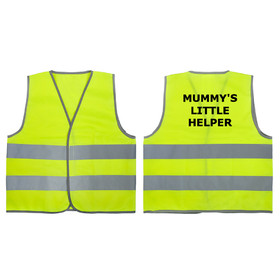 Mummy's Little Helper Printed Kids Safety Vest for Construction Costume