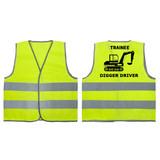 TOPTIE Digger Driver Customized Kids Safety Vest for Construction Costume