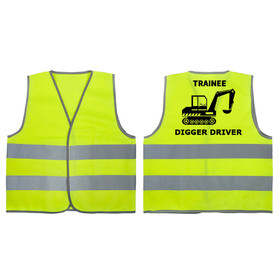 Digger Driver Customized Kids Safety Vest for Construction Costume