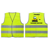 TOPTIE Trainee Digger Driver Personalized High Visibility Kids Safety Vest