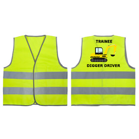 Trainee Digger Driver Personalized High Visibility Kids Safety Vest