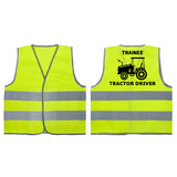 TOPTIE Tractor Driver  Customized High Visibility Kids Safety Vest for Construction Costume
