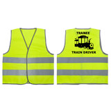 Train Driver Add Design Kids Safety Vest for Construction Costume