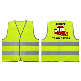 Trainee Train Driver Customized Kids Safety Vest Fits Age from 3 to 16
