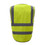 TOPTIE Custom Your Logo Reflective Safety Vest Zipper Front With 9 Pockets, Meets ANSI/ISEA Standards Class 2