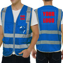TOPTIE Customized 9 Pockets High Visibility Reflective Safety Vest Class 2 ANSI, Construction Vest