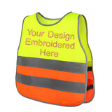TOPTIE Embroidery Logo Custom Boys Girls Safety Vest Running Vest For 2-Year-Old to 12 Years Old