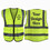 TOPTIE Embroidery Logo Personalized 5 Pockets High Visibility Zipper Front Breathable Safety Vest