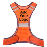 Customized Reflective Night Running Vest, Ultra-thin Safety Vest High Visibility for Running, Jogging, Cycling, Hiking, Walking with Pocket and Breathable Holes