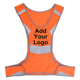 Add Your Logo Reflective Night Running Vest, Ultra-thin Lightweight Safety Vest with 360 Degree High Visibility for Kids Young Men Women Pets