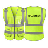 TOPTIE Volunteer Safety Vest, 9 Pockets High Visibility Reflective Vest