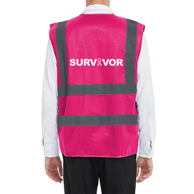 TOPTIE Breast Cancer Awareness Volunteer Vest, Pink Safety Vest