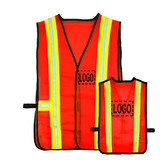 TOPTIE Custom Your Logo Bright Traffic Work Construction High Reflective Safety Vest