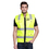 TOPTIE Custom Add Your Logo High Visibility Full Zip Safety Vest Sleeveless Jacket