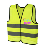 TOPTIE Custom Child Reflective Vest Kids Running Vest Volunteer Vests Heat Transfer Logo