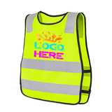 TOPTIE Custom Kid Reflective Running Vest / Event Smocks With Elastic Waistband Heat Transfer Logo