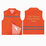 TOPTIE Embroidery Logo Safety Volunteer Supermarket Uniform Vests Custom Printed