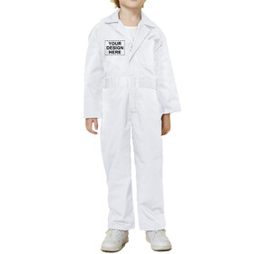 TOPTIE Custom Logo Kid's Basic Coverall Children Boiler Suit Costume