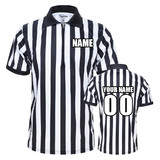 TOPTIE Men's Pro-Style Referee Shirt with Zipper Personalized with Names, Numbers and Personalized Messages