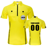 TOPTIE Custom USSF Soccer Referee Jersey, Men's Pro Short Sleeve Referee Shirts Personalized with Your Design or Logo