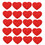 TOPTIE 20 Pcs Solid Heart Patches Sew on Iron on Patch Embroidered Applique Decoration (4 Sizes)