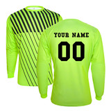 TOPTIE Long Sleeve Soccer Goalkeeper Jersey Personalized with Name and Number