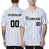 TOPTIE Custom Pinstripe Baseball Jersey for Men and Boy, Button Down Jersey Add Your Name and Number