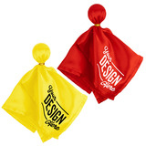 TOPTIE Custom Football Referee Penalty Flag Personalize Yellow and Red Challenge Flags Embroidery and Imprint Flags for Party Accessory