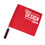 TOPTIE Customized Red Linesman Referee Flags, Personalize Hook & Loop Polyester Red Flag, Stainless Steel Flagploe and Sponge handle, for Soccer, Volleyball, Football, and Sports Competition