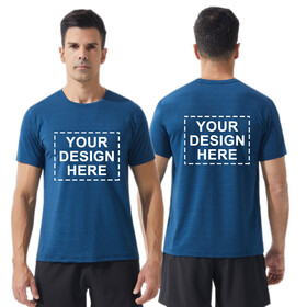 TOPTIE Custom T Shirt for Men, Design Your Own T Shirt with Text Logo Quick Dry Tee