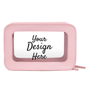 Muka Personalized Makeup Bags, TSA Approved Clear Toiletry Bag with Zipper, Carry-on Travel Cosmetic Bags for Women Men