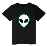 TOPTIE Alien & UFO T-Shirt, Unisex Cotton Crewneck Tee for Adult