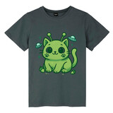 TOPTIE Alien & UFO T-Shirt, Unisex Cotton Crewneck Tee for Adult