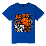 TOPTIE Basketball Sports Energetic T-Shirt, Unisex Cotton Crewneck Tee for Adult