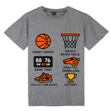 TOPTIE Basketball Sports Trophy T-Shirt, Unisex Cotton Crewneck Tee for Adult