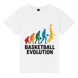 TOPTIE Basketball Evolution Silhouette T-Shirt, Unisex Cotton Crewneck Tee for Adult