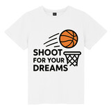 TOPTIE Basketball Motivation Sports T-Shirt, Unisex Cotton Crewneck Tee for Adult
