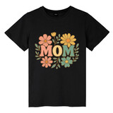 TOPTIE Mom T-Shirt, Unisex Cotton Crewneck Tee for Adult