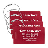 TOPTIE Personalized Metal Tag for Travel, Custom Name Tags Suitable for Backpacks and luggage