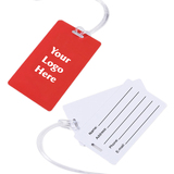 TOPTIE Custom PVC Luggage Tags with Clear Straps for Bags/Suitcases, 4.75