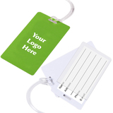 TOPTIE Customized Slip-In Pocket Luggage Tag Full Color Printed with Clear Straps, 4.33