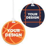 TOPTIE Custom Double Side Printed Round Luggage Tag Full Color Design - 3 1/2