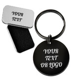 Aspire Custom Round Metal Keychain with Key Chain Rings, Metal Stamping for Engraving, Personalized Stainless Steel Keychain